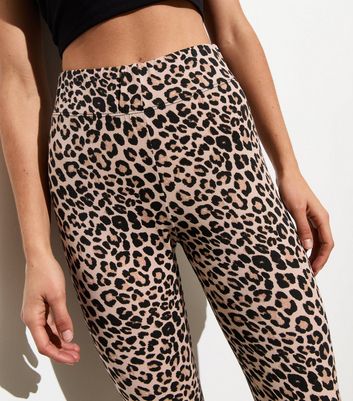 Brown High Waisted Leopard Print Leggings New Look