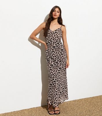 Leopard print dress strappy hotsell