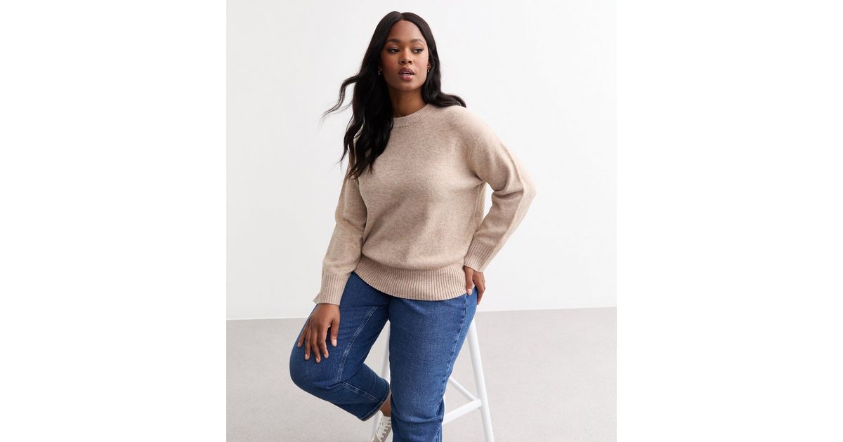 CARO CROPPED JUMPER in mink