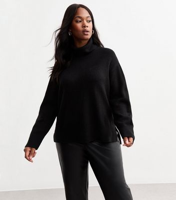 New look black roll neck jumper hotsell