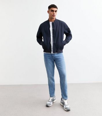 Navy Regular Bomber Jacket New Look