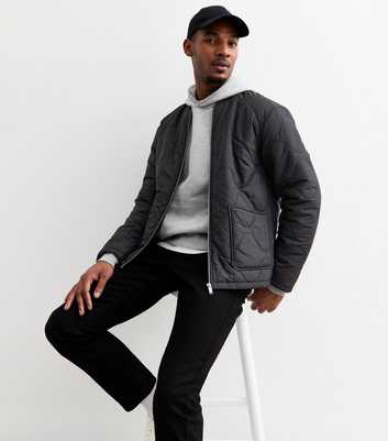 Black Regular Quilted Jacket