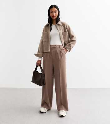 Mink Wide Leg Trousers