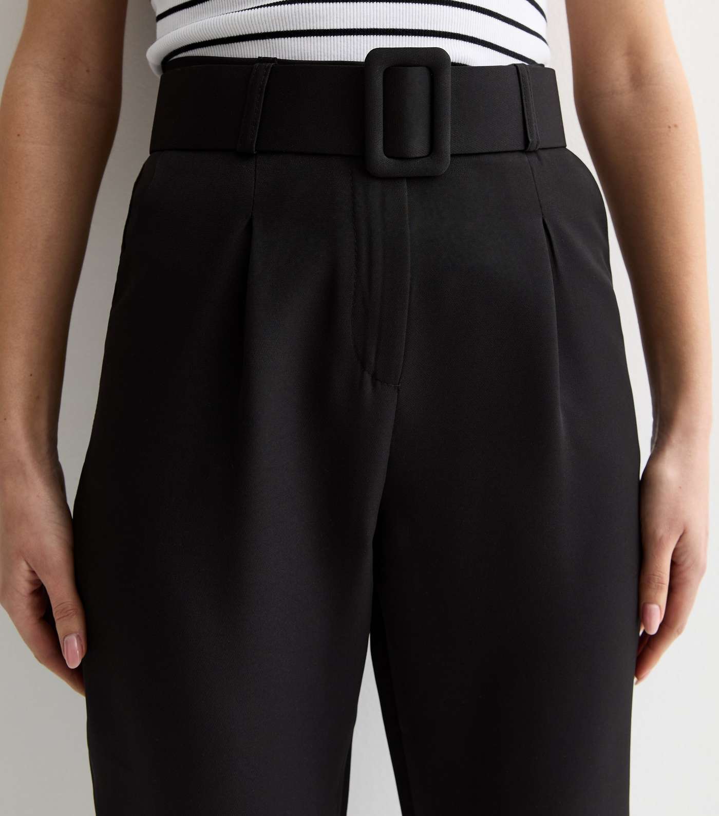 Gini London Black Tapered Trousers Image 3