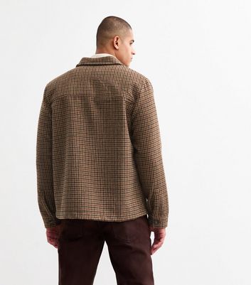 quui houndstooth over jacket【brown】 quui houndstooth over jacket【brown】 Brown Regular Brushed Patch