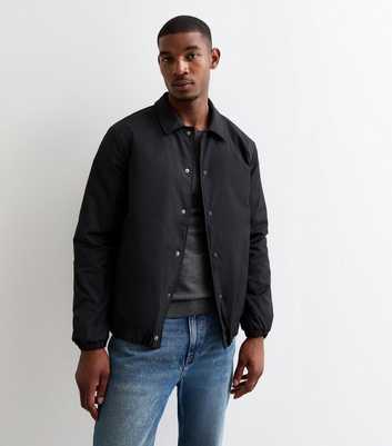 Black Regular Padded Coach Jacket