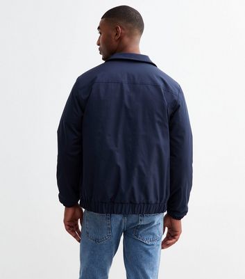 Navy Regular Padded Coach Jacket