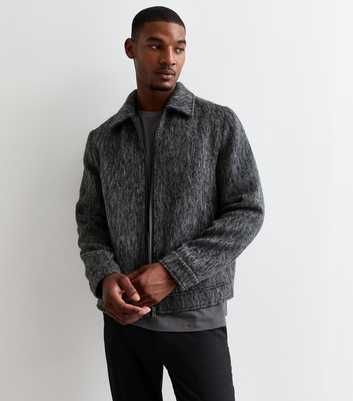 Grey Brushed Textured Jacket 