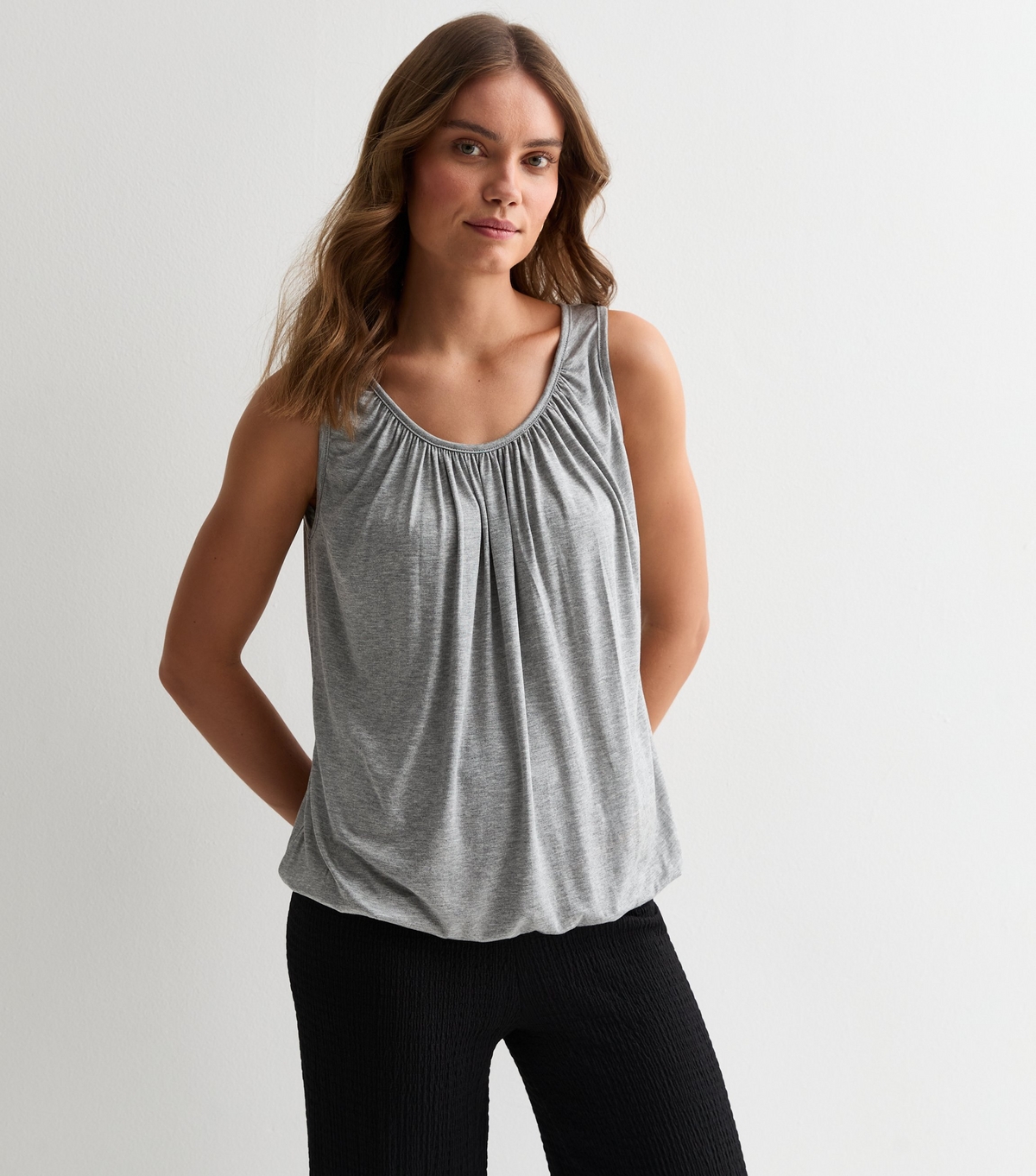 Women's Dark Grey Oversized Top Gini London New Look