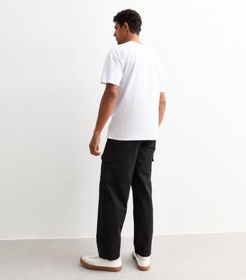 Men's Black Relaxed Cotton Cargo Trousers New Look