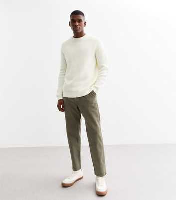 Khaki Regular Corduroy Trousers