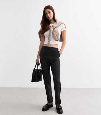 Black Tailored Slim Fit Trousers