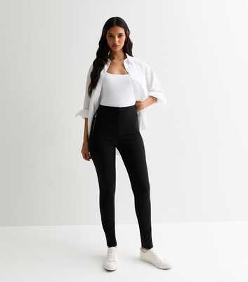 Black Stretch Slim Fit Tailored Trousers 