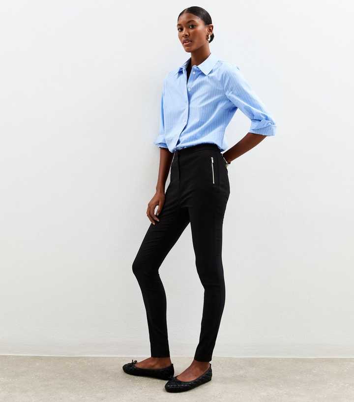 Black Stretch Slim Fit Tailored Trousers 
