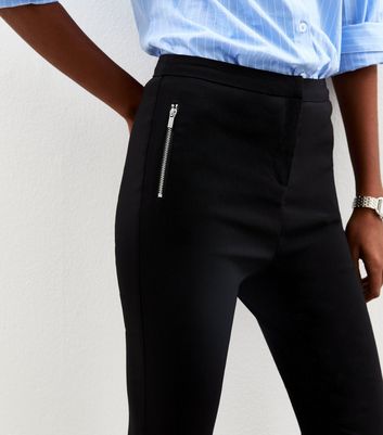 Black Stretch Slim Fit Tailored Trousers | New Look
