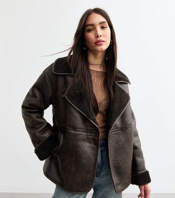 Women's shearling coats hotsell