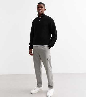 Grey Slim Cargo Trousers