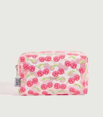 Skinnydip Pink Disco Cherries Makeup Bag 