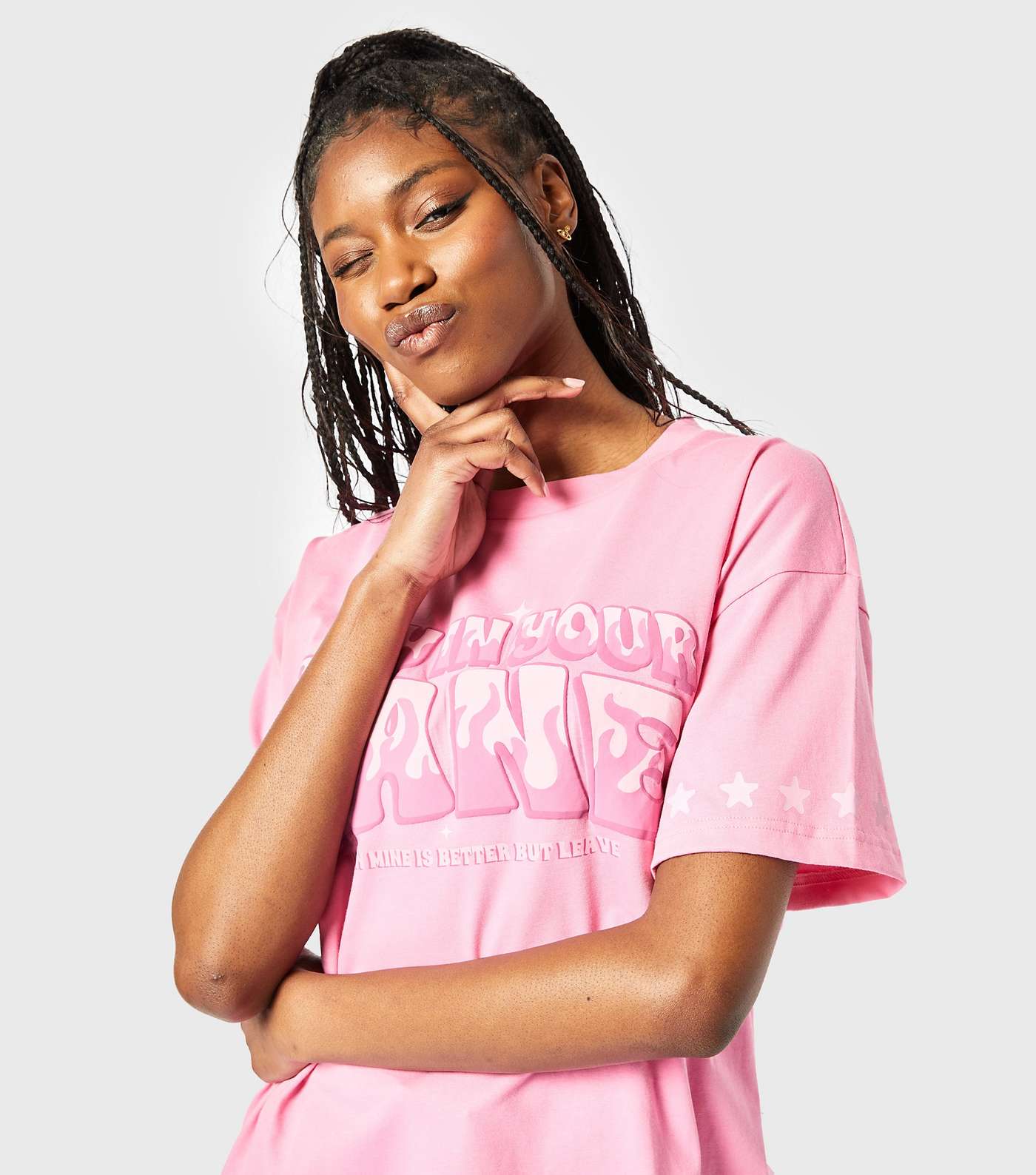 Skinnydip Pink Stay In Your Lane T-Shirt Image 3