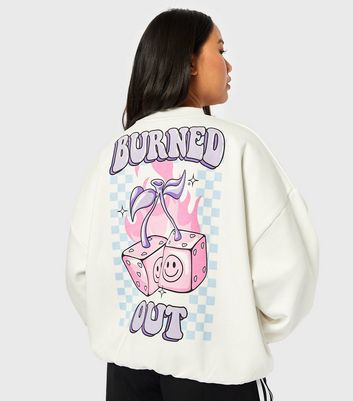 Skinnydip Off White Burned Out Sweatshirt New Look