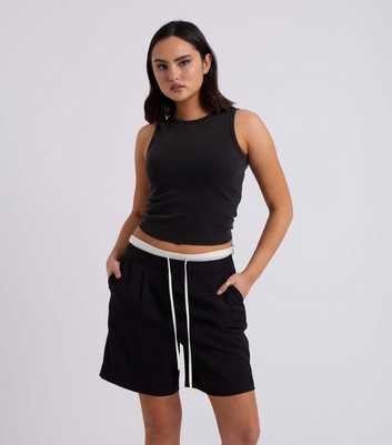 Urban Bliss Black Double Waist Bermuda Shorts 