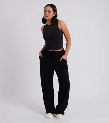 Urban Bliss Black Drawstring Wide Leg Joggers 