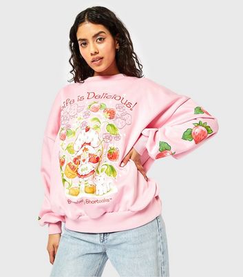 Women’s Strawberry Shortcake good Pink Oversized Sweatshirt