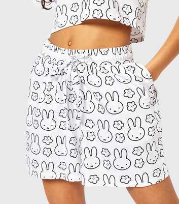 Skinnydip White Miffy Pyjama Shorts