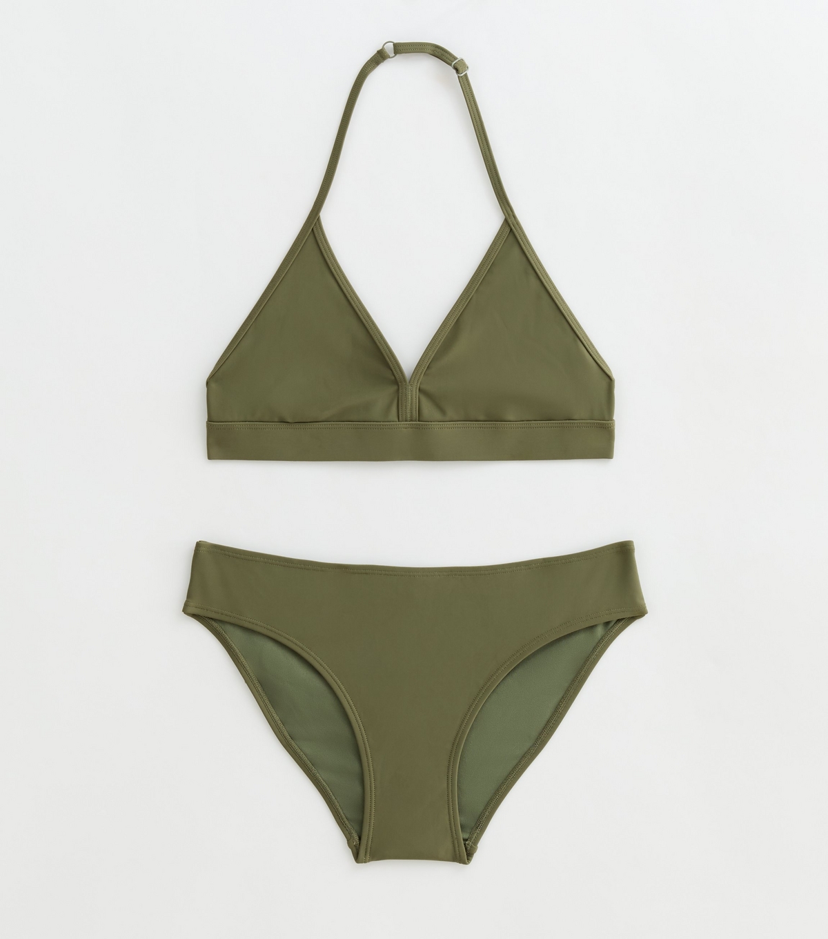 Girls' Green Triangle Bikini Set New Look