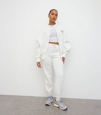 WKNDGIRL Off White Athletic Club Oversized Joggers