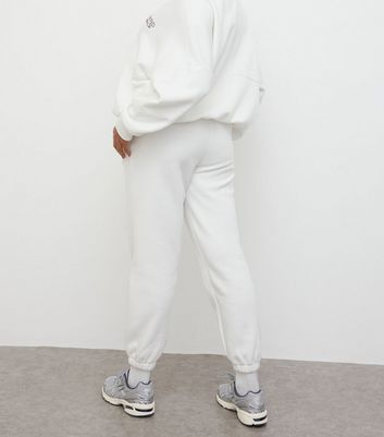 WKNDGIRL Off White Athletic Club Oversized Joggers New Look