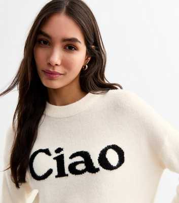 White Ciao Knit Jumper