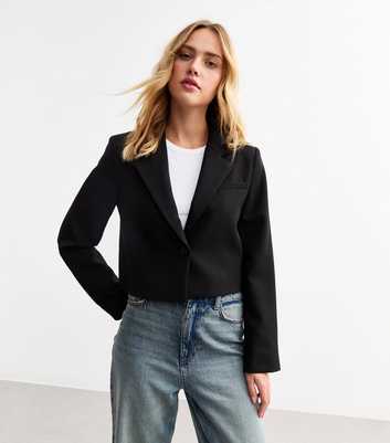 Black Cropped Blazer 