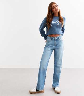 Girls Blue Relaxed Jeans 