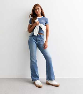 Girls Blue Denim Flared Jeans