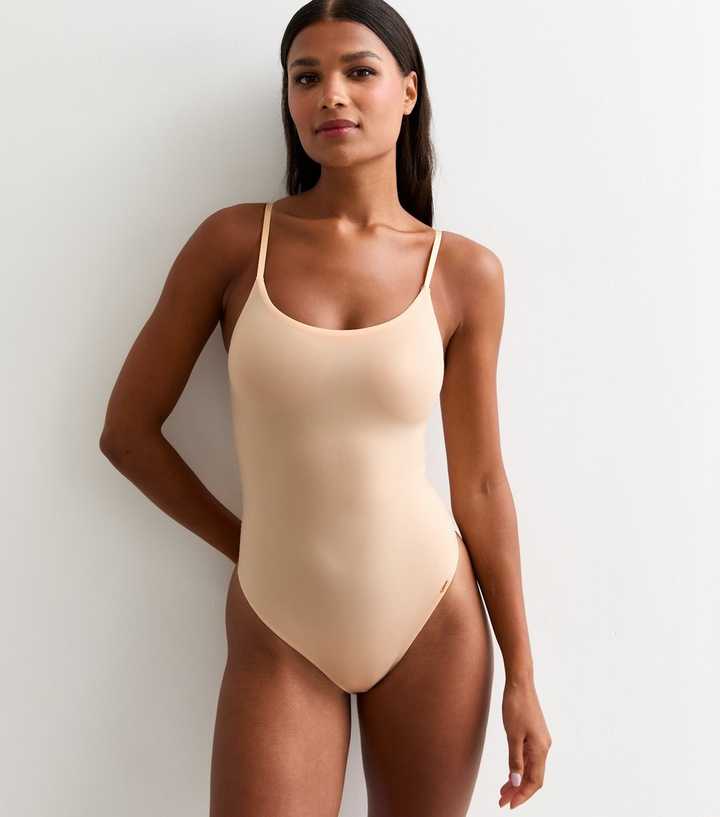 Dorina Brown Smooth Microfibre Thong Bodysuit
