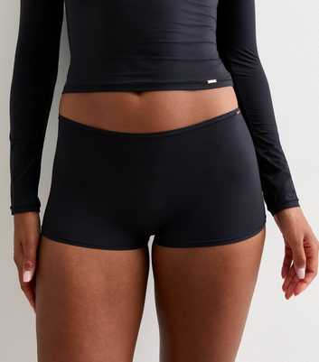 Dorina Black Smooth Microfibre Shorts