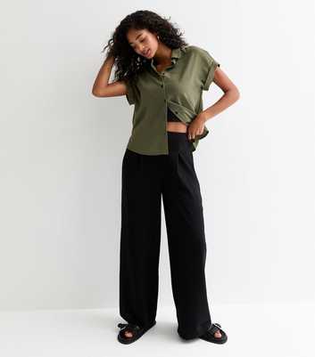 Black Wide Leg Trousers