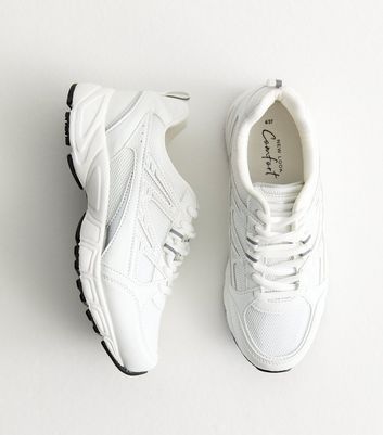 White Chunky Trainers New Look