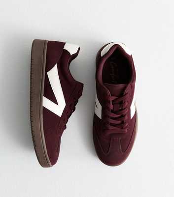 Burgundy Chunky Sole Trainers 