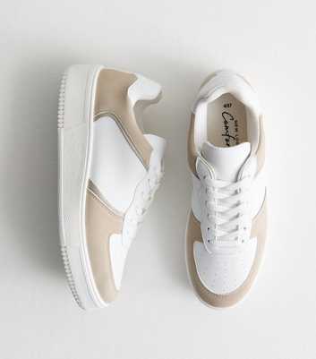 White Contrast Trim Double Sole Trainers