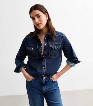 Blue Denim Western Shirt