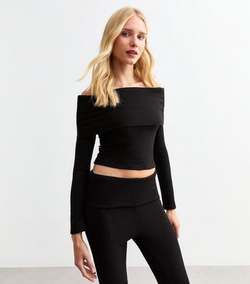 New look black ribbed jumper hotsell