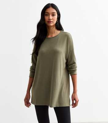 Olive Soft Touch Long Oversized Top