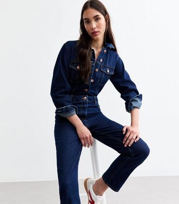 New look denim jumpsuit online