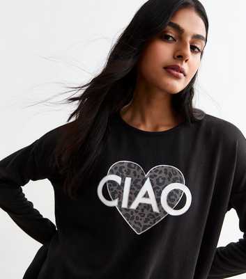 Black Soft Touch Ciao Long Sleeved Top