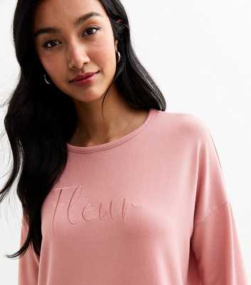 Pink Soft Touch Fleur Embroidered Top