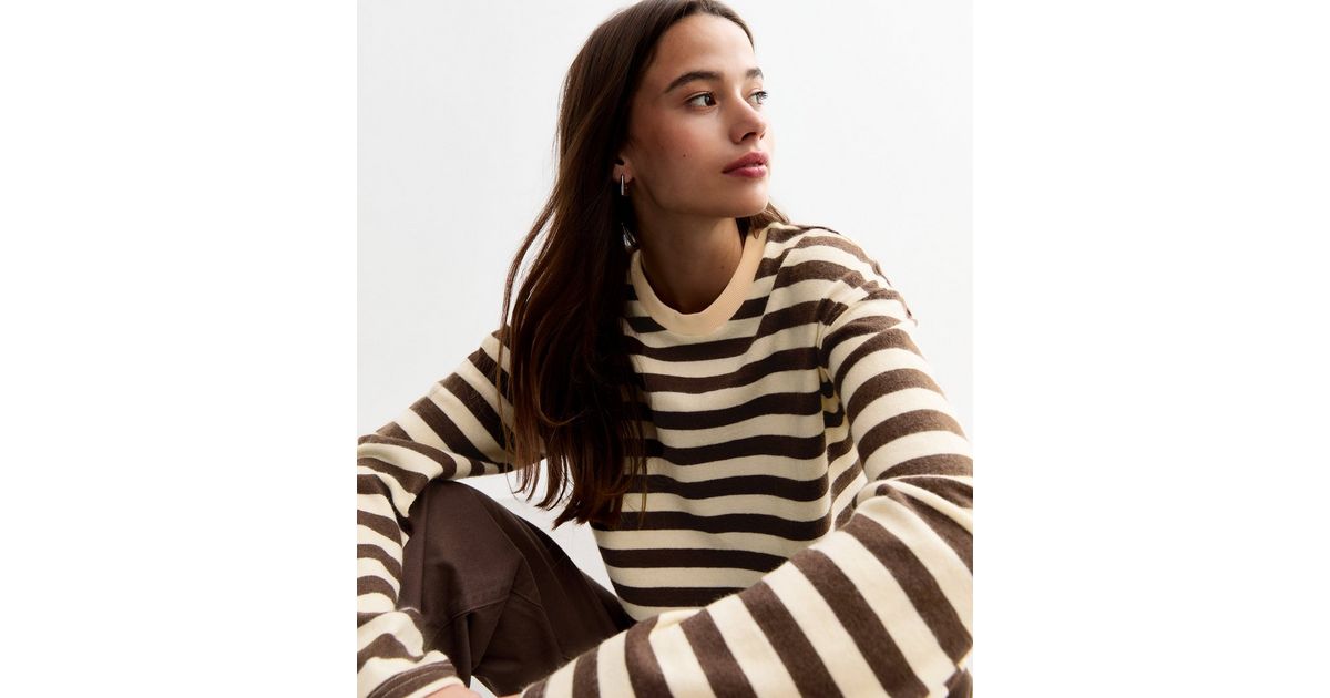 Natasha Knit Top - Brown Stripe