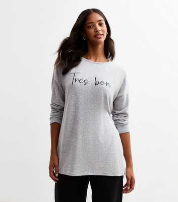 Light Grey Soft Touch Très Bon Long Sleeve Top