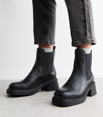 New look leather chelsea boots online